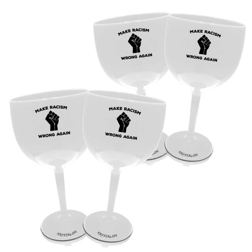 Kit 4 Taças Gin Brancas Personalizadas Make Wrong