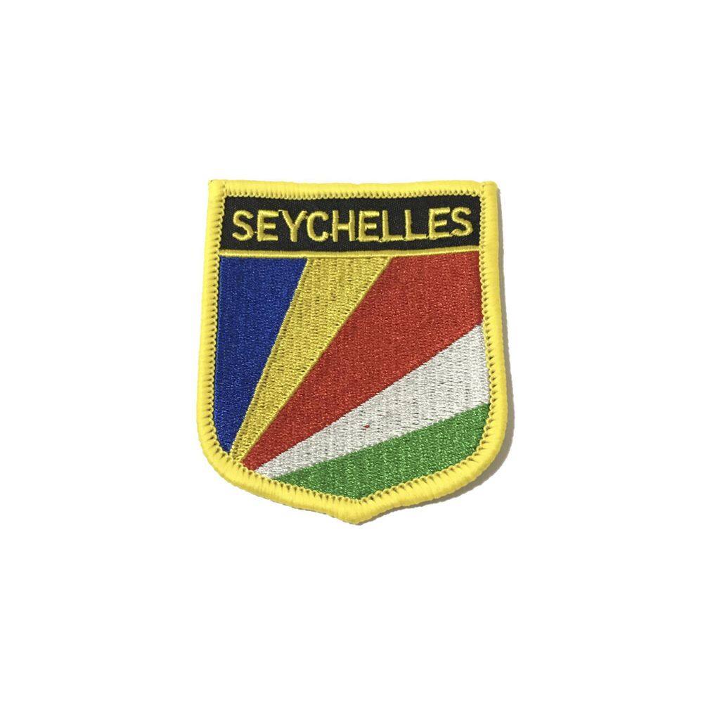 Patche Aplique Bordado Escudo Da Bandeira De Seychelles 6X7