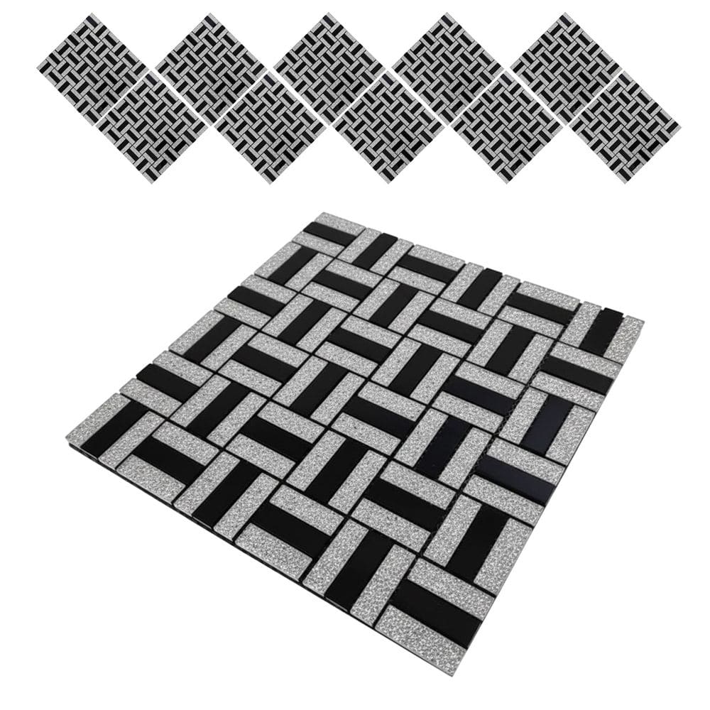 Pastilha De Vidro Adesiva Kit 10 Uni Parede Banheiro Box Cozinha Sala Decorativa Moderna Reforma Facil Aplicacao