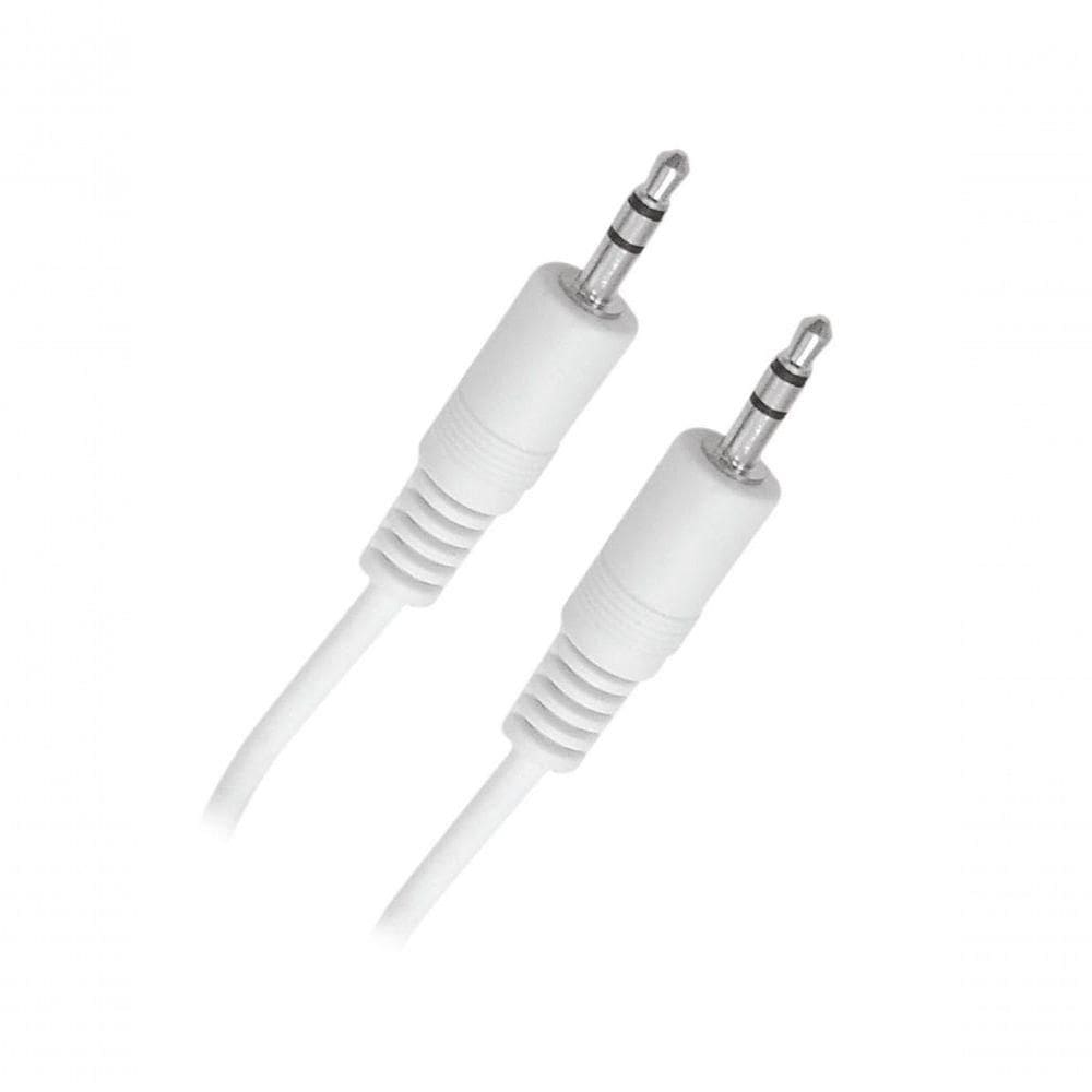 Cabo P2 X P2 Branco 1.5m Níquel