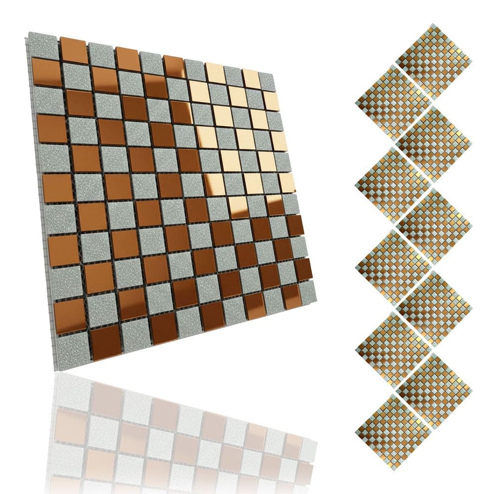 Pastilha De Vidro Adesiva Kit 10 Uni Parede Cozinha Lavabo Banheiro Sala Decorativa Moderna Requintado Aplicacao Facil