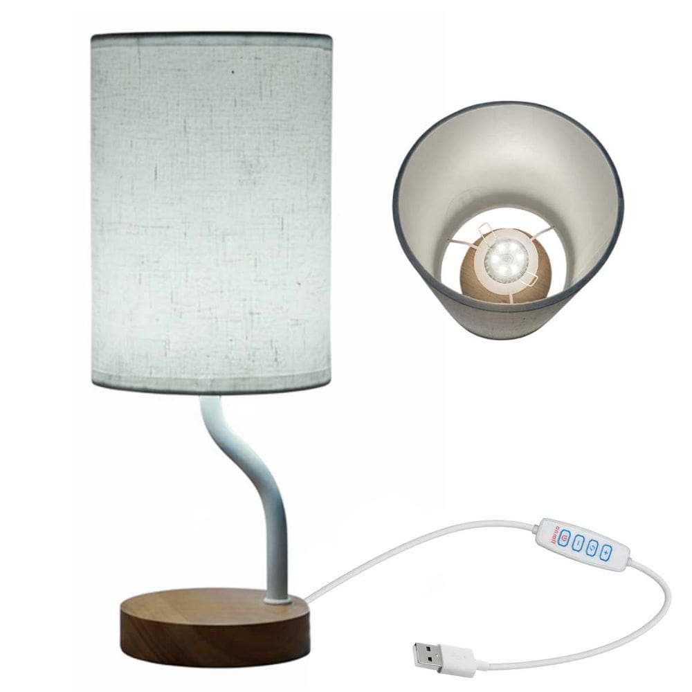 Luminaria Quarto 3 Tons LED Minimalista Abajur USB Iluminaçao Regulavel Cabeceira Sala Escritorio Decoraçao Candeeiro