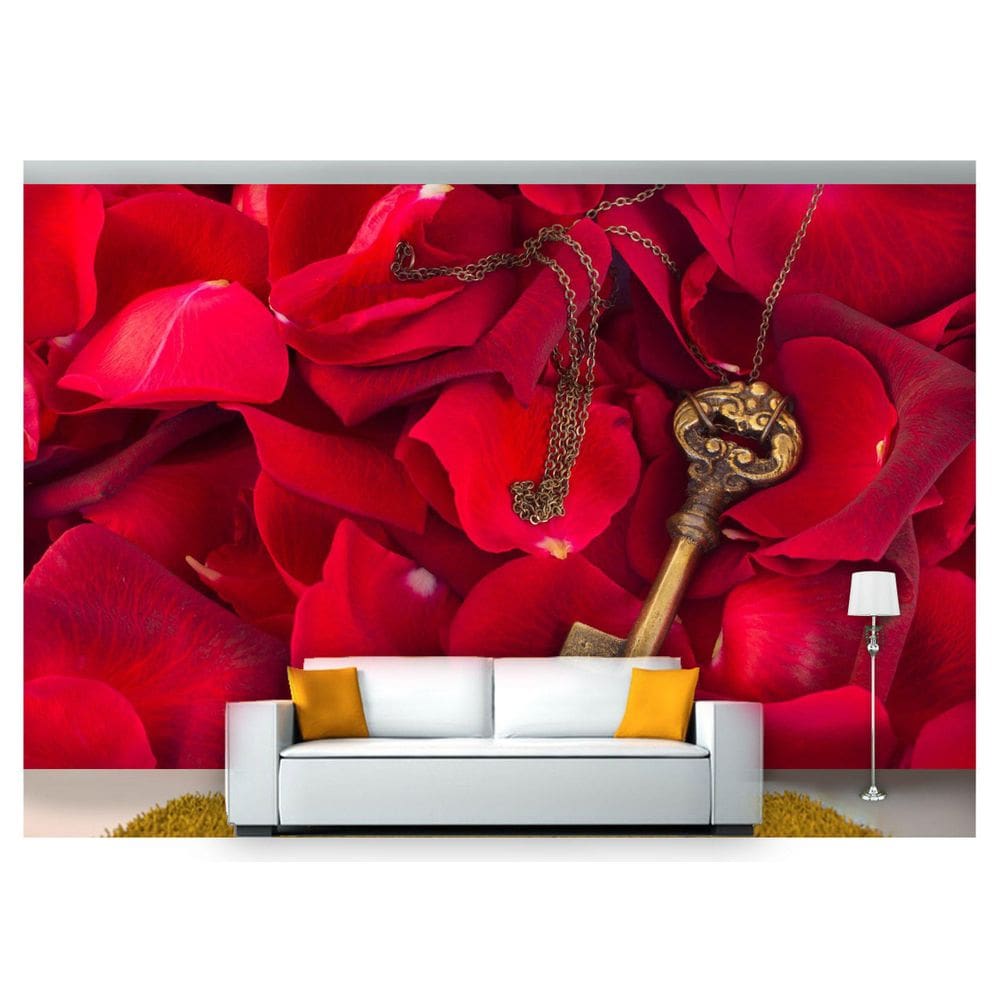 Papel De Parede Flores Rosas Romântico 3D Nfl248