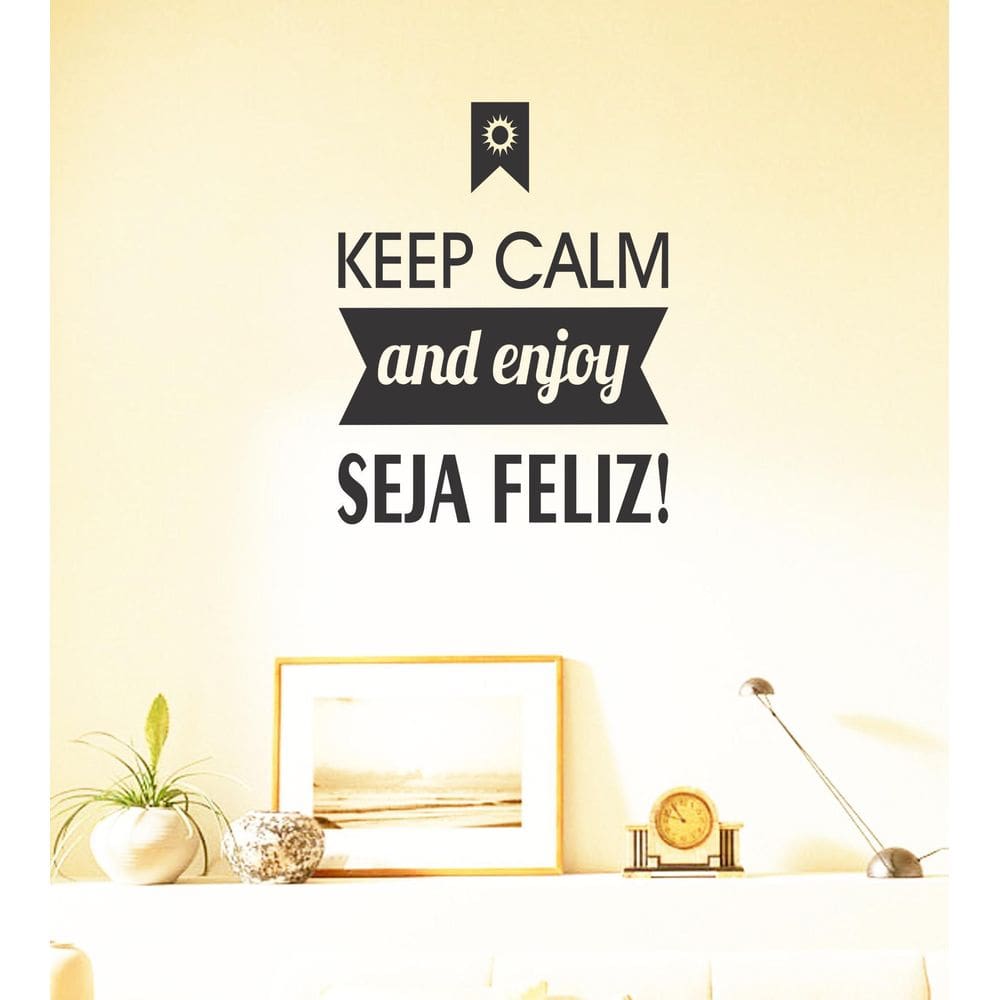 Adesivo Decorativo De Parede Sala E Quarto Frase Keep Calm