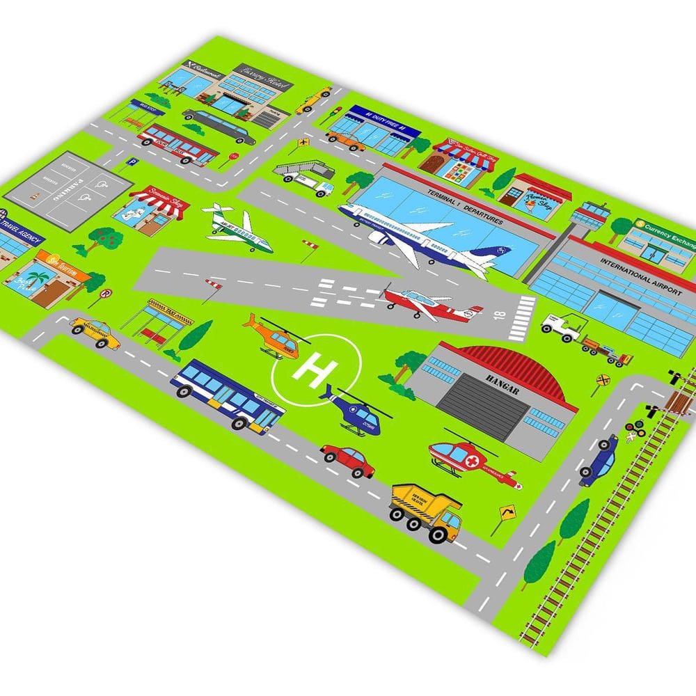 Pista Para Carrinhos Com Aeroporto Aviões 1,8X1,2M