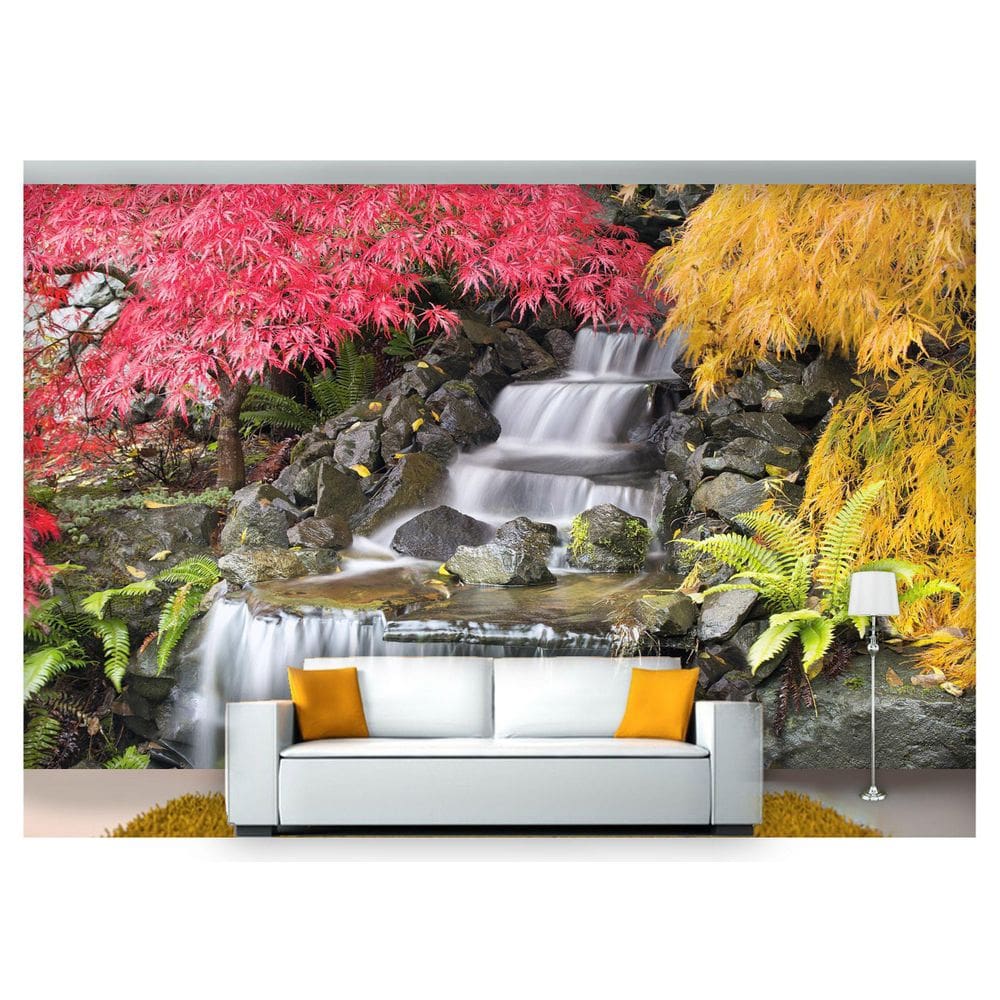 Papel De Parede Jardim Japonês Árvore 3D Jjp40