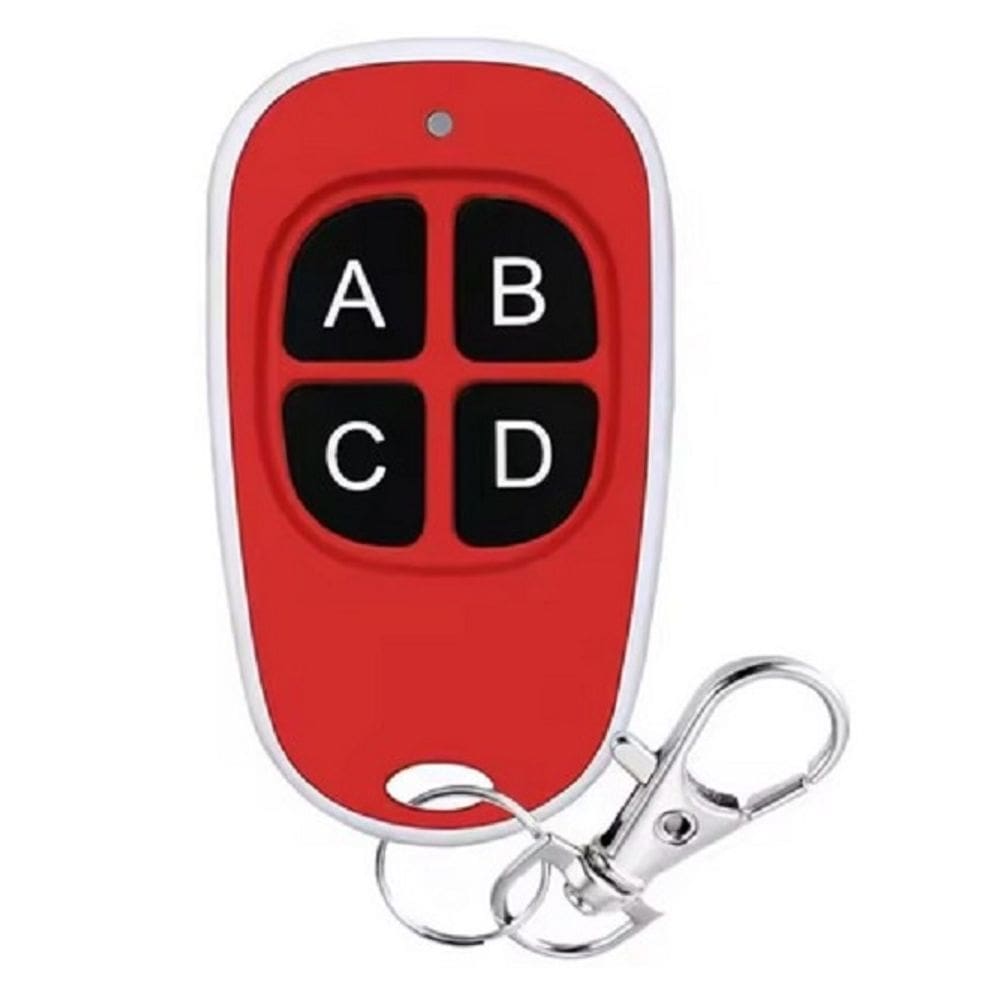 Controle para Portao 433Mhz compativel com PPA RCG GAREN Unystem AGL Intelbras Cronnos (Codigo Fixo) - CONCHA VERMELHO