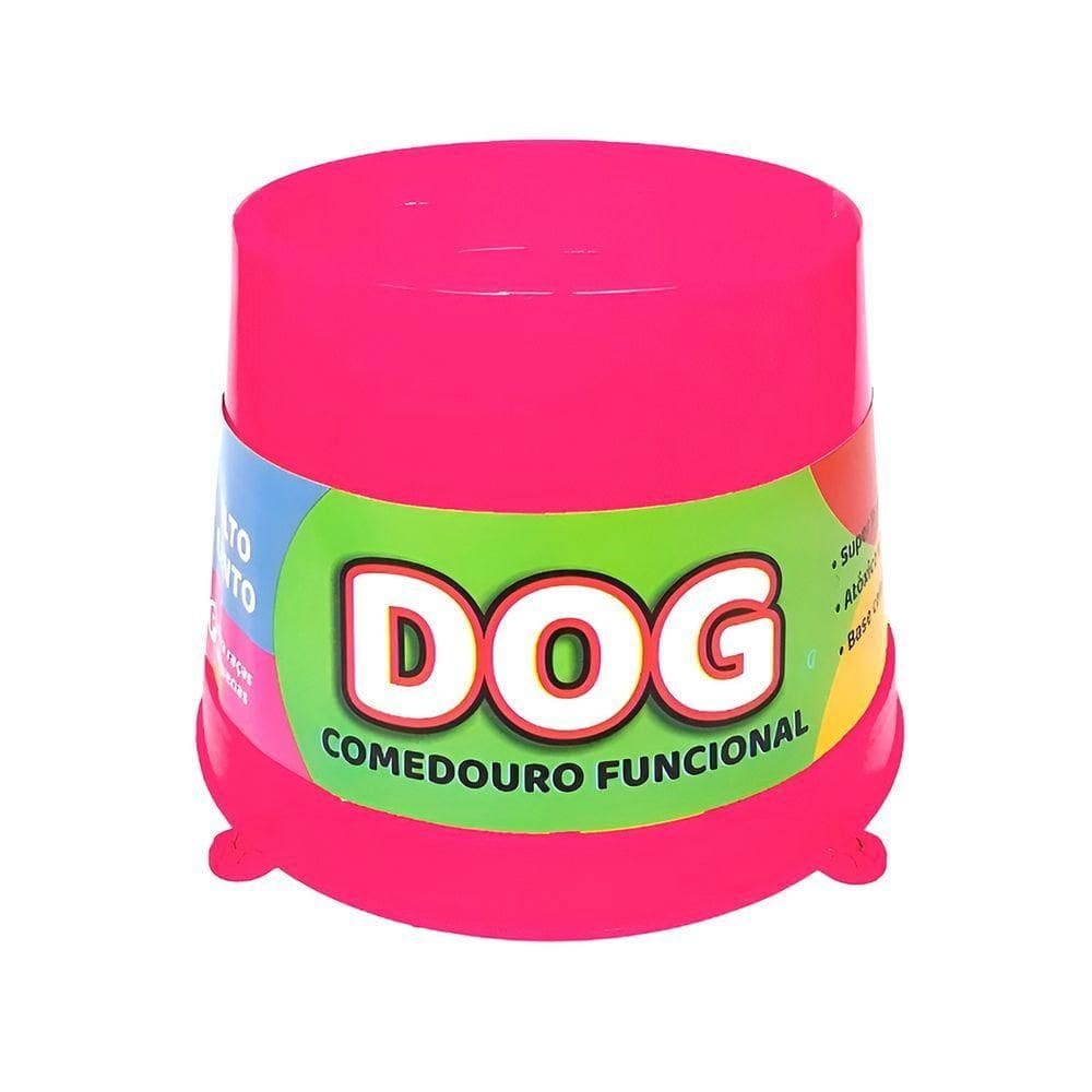 Comedouro Alto Funcional Lento Plástico Anti-formiga rosa