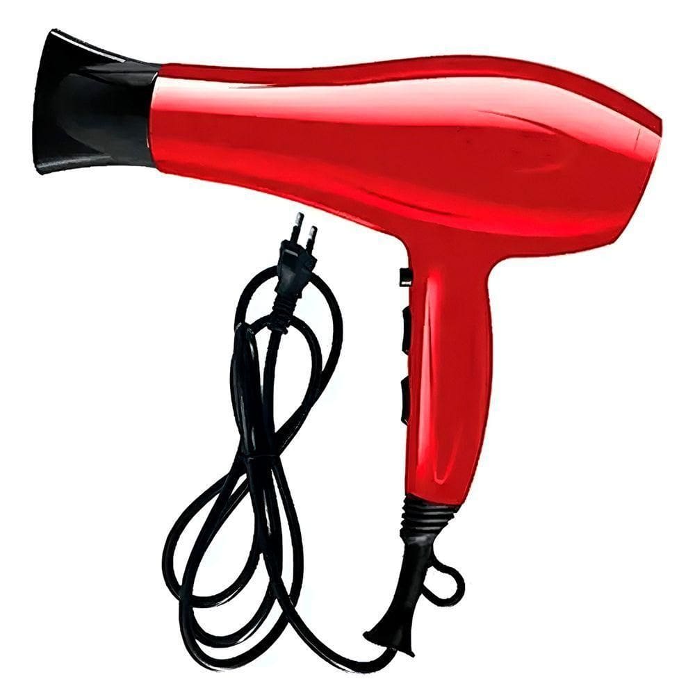 Secador De Cabelo Professional 220V Turbo Ar Quente Frio Vermelho