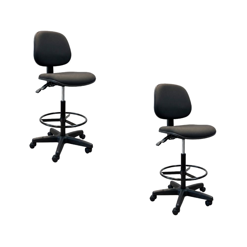 Kit 2 Cadeiras Caixa Alta Oficial Operativa Ergonômica NR17