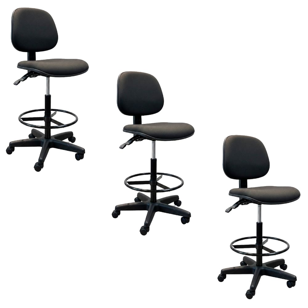 Kit 3 Cadeiras Caixa Alta Oficial Operativa Ergonômica NR17