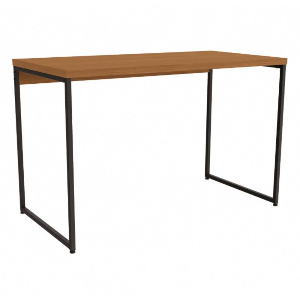 Mesa Escrivaninha de Escritório 1,18m Kappesberg Industrial Office Cor Canela/Preto Fosco - LI002