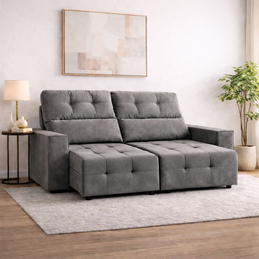 Sofá Supreme Retrátil Reclinável 3 Lugares 2,00m