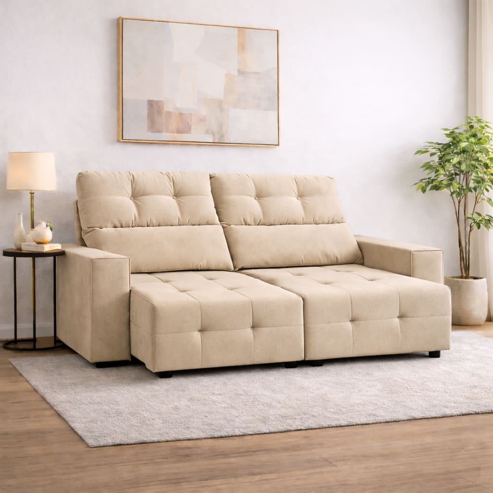 Sofá Supreme Retrátil Reclinável 3 Lugares 2,00m