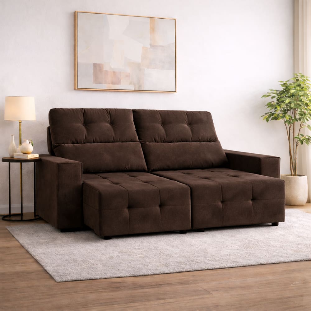 Sofá Supreme Retrátil Reclinável 3 Lugares 2,00m