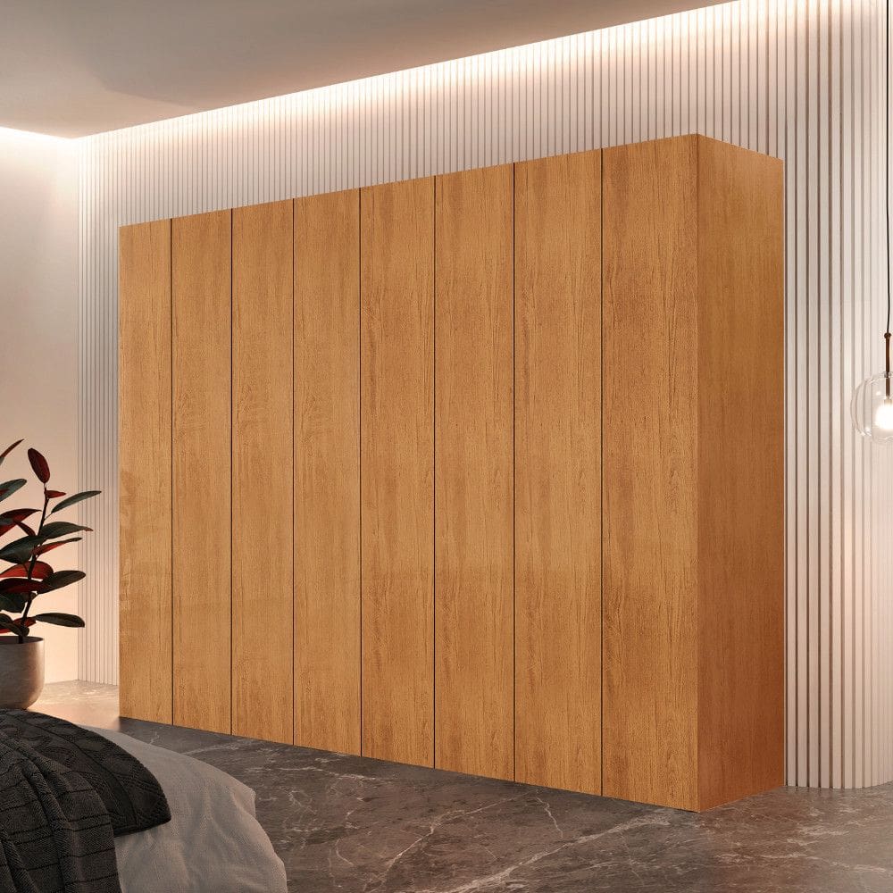 Guarda Roupa Casal Atacama MDF 8 Portas 8 Gavetas e 8 Prateleiras Moderna Mobilia