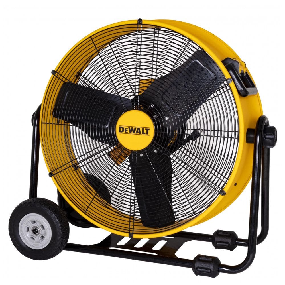 Ventilador de Piso Industrial, Aço Inoxidável, 1050 RPM, 110v, DEWALT DXF 2490, Amarelo