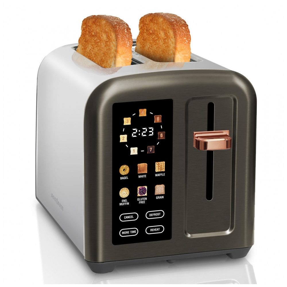Torradeira Elétrica 2 Fatias com 7 Níveis de Tostagem, 1350W, 110v, SEEDEEM, Prateado