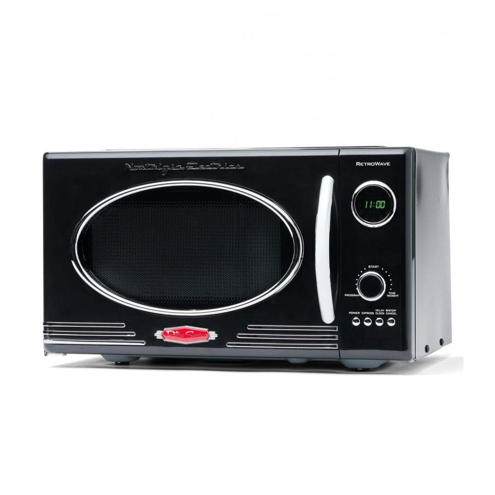 Micro ondas de Bancada 25 Litros Multifuncional, 800W, 110v, NOSTALGIA Retro, Preto