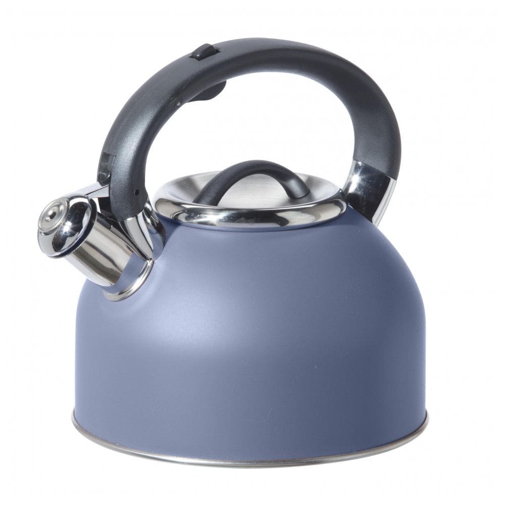 Chaleira de Chá OGGI 1.9 Litros em Aço Inoxidável com Apito, Azul