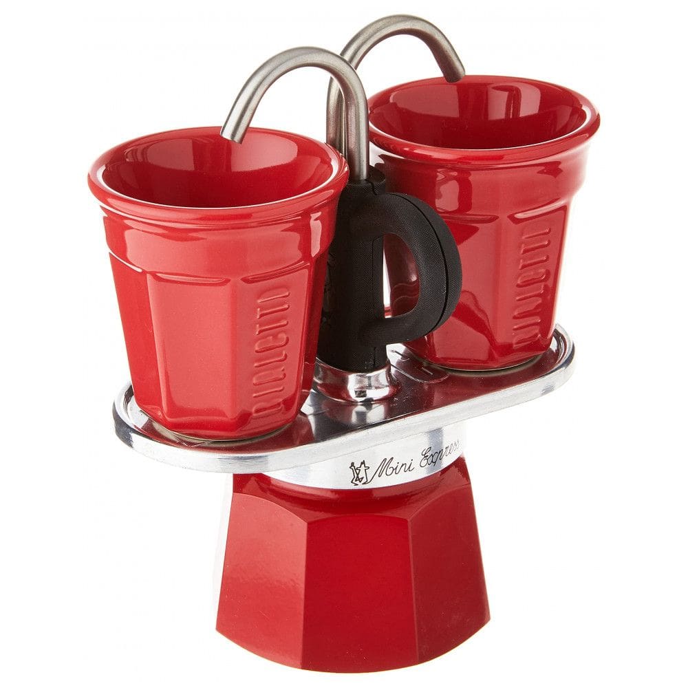 Mini Cafeteira de Café Expresso Manual Italiana 2 Xícaras, Bialetti, Vermelha