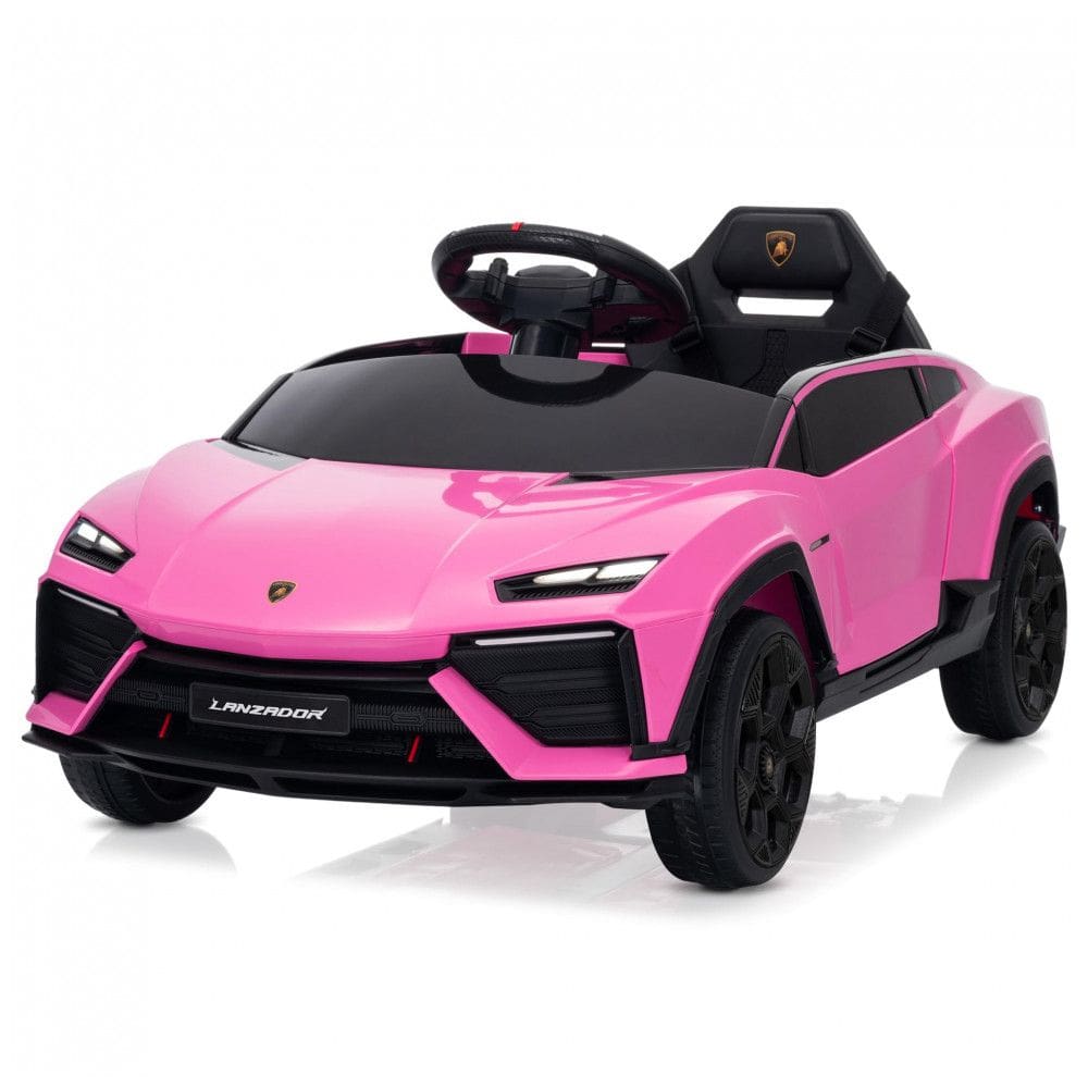 Carro Elétrico intantil com 1 Assento, 12V, com Controle Remoto, 5 km por hora, Até 3 anos, KIDZONE, Rosa