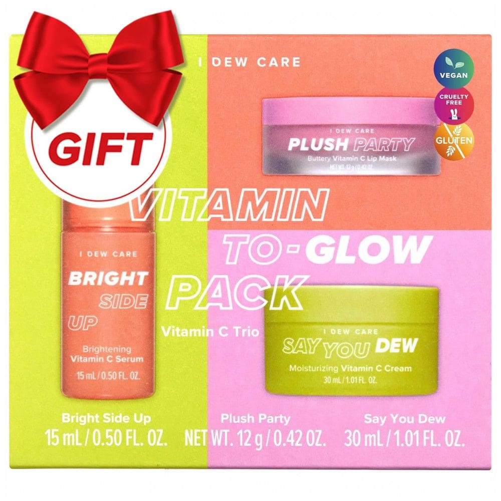 Kit Skin a C Hidratante, Serum, Clareador com Niacinamida a E Pantenol, I DEW CARE 01 Brightening Vitamin To Glow New, Rosa