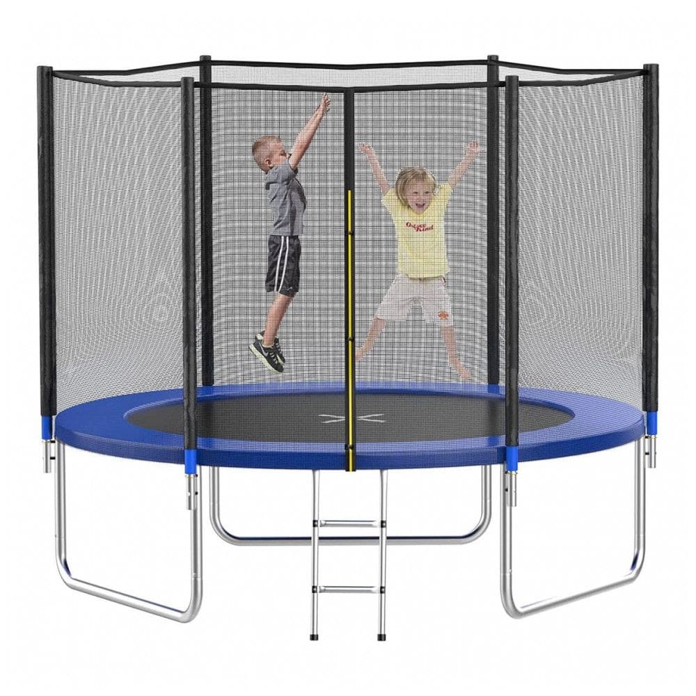 Cama Elastica Infantil com Diâmetro, Cesta de Basquete e Rede de Proteção para até 180 kg, AOTOB, Preto