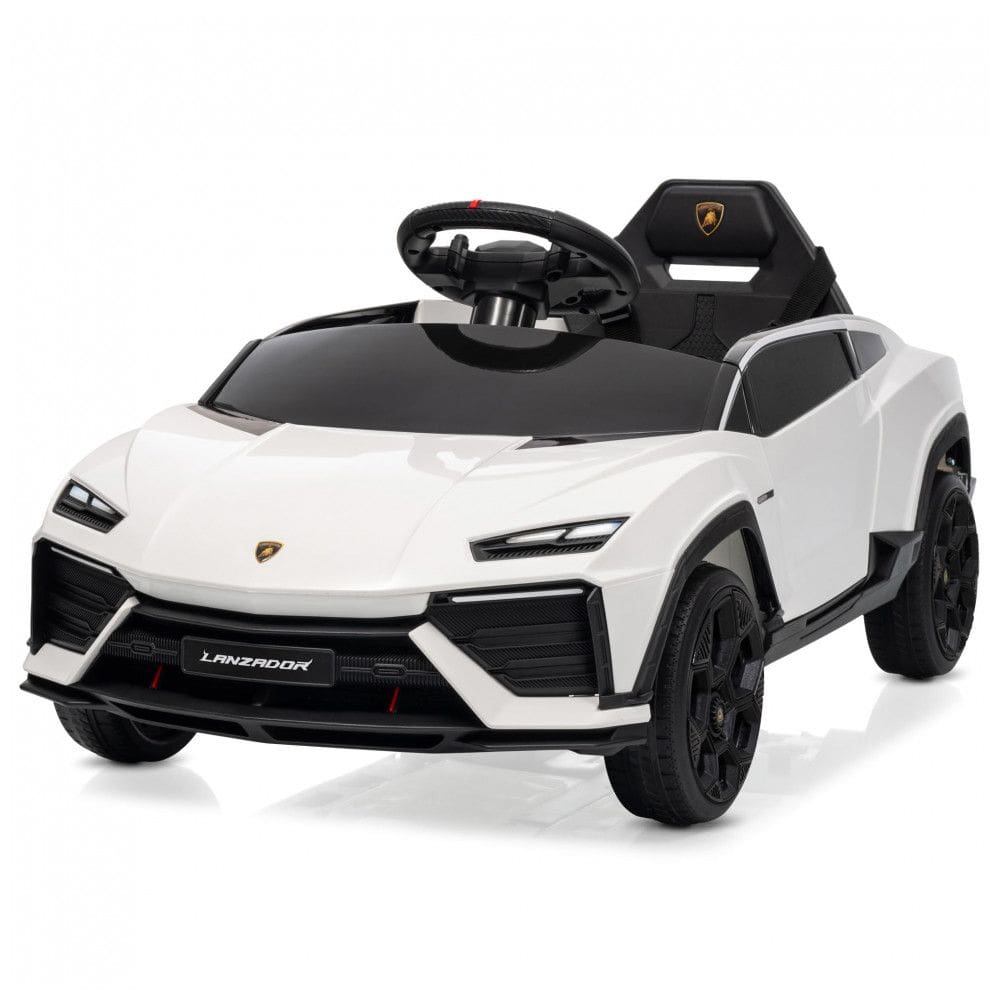 Carro, Carrinho Elétrico 1 Assento, 12V, com Controle Remoto, Vel 3 km por hora, Idade 3, KIDZONE, Branco