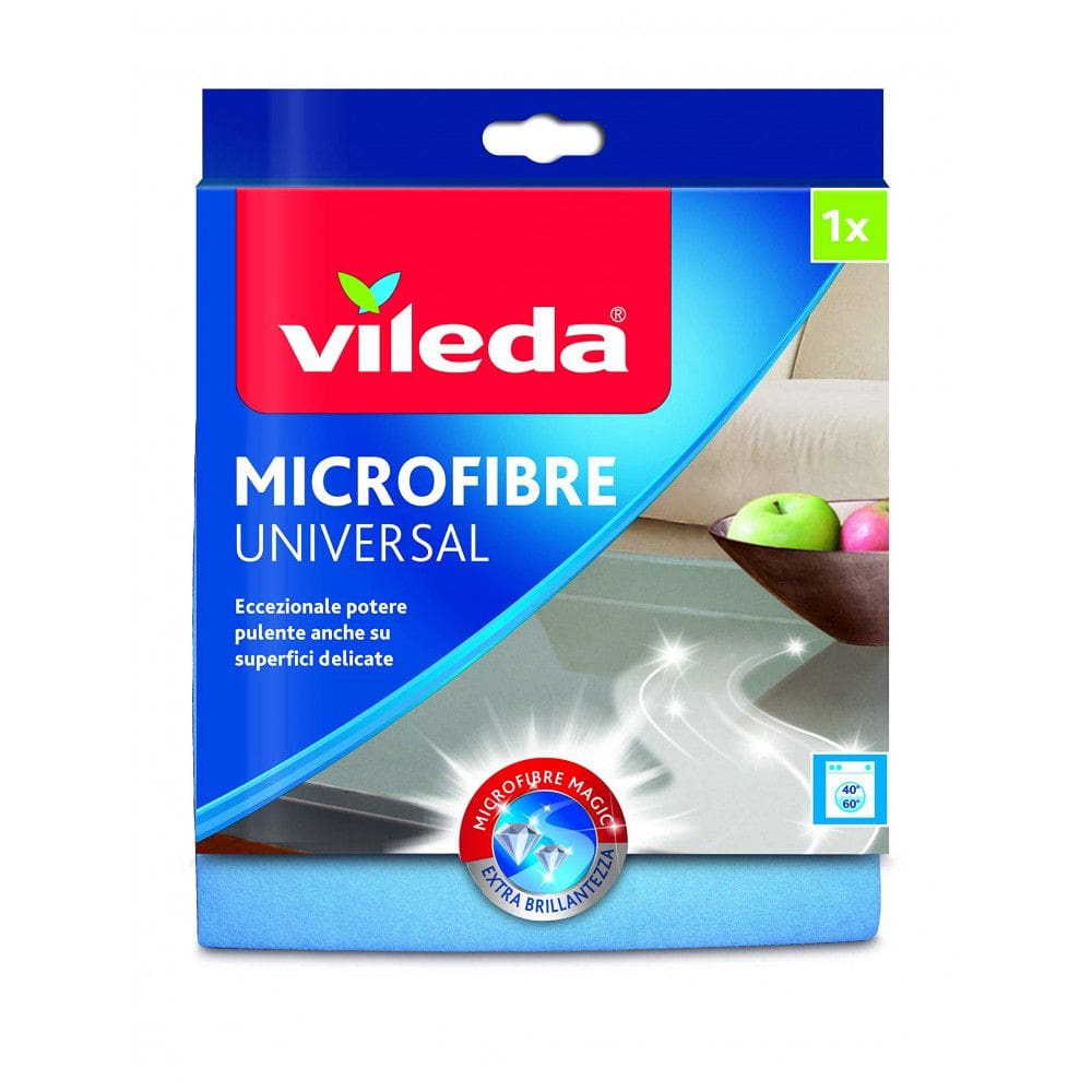 Pano de Limpeza de Microfibra, Lavável e Reutilizável, 1 UN, Vileda, Azul