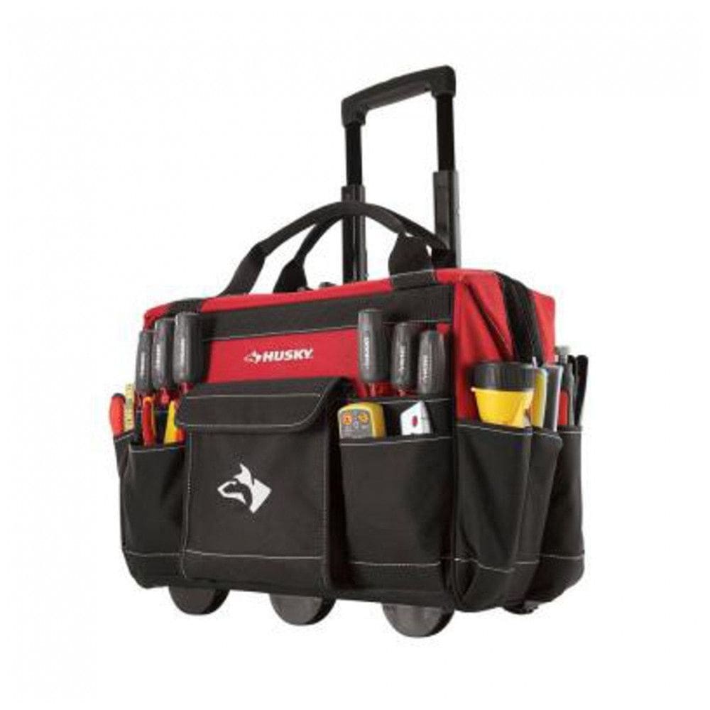 Bolsa de Ferramentas Organizadora com Rodas e 18 Compartimentos, HUSKY GP 43196N13, Preto