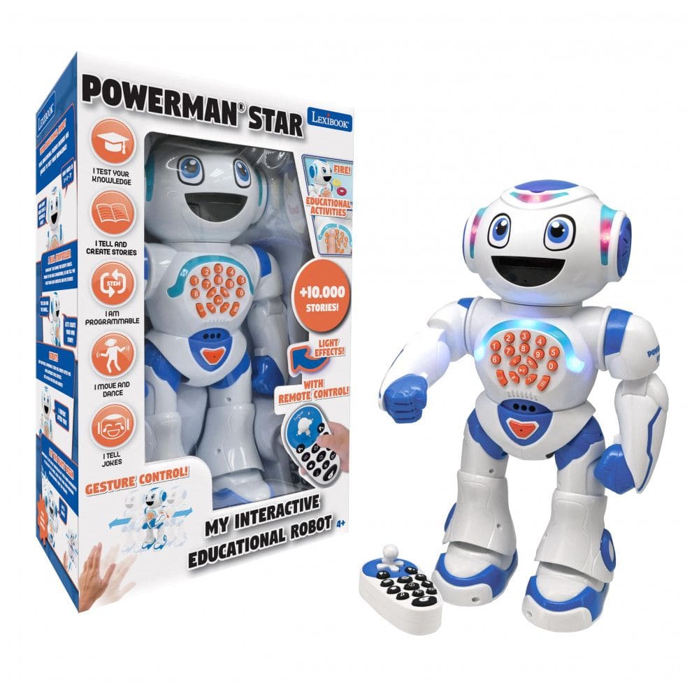 Robô Programável LEXiBOOK ROB85EN com Controle Remoto para Crianças Acima de 6 Anos, Branco