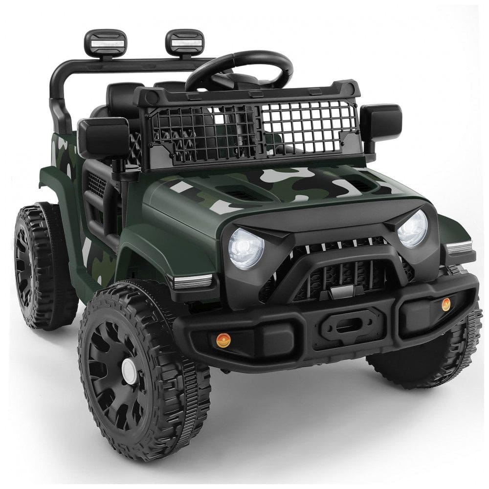 Carro Elétrico Infantil Toyota FJ40 a Bateria 12V com Luzes, MP3, 3 Velocidades, ELEMARA, Verde