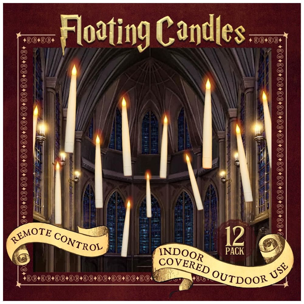 Kit Velas Flutuantes LED com Controle Remoto, 12 Unidades para Halloween