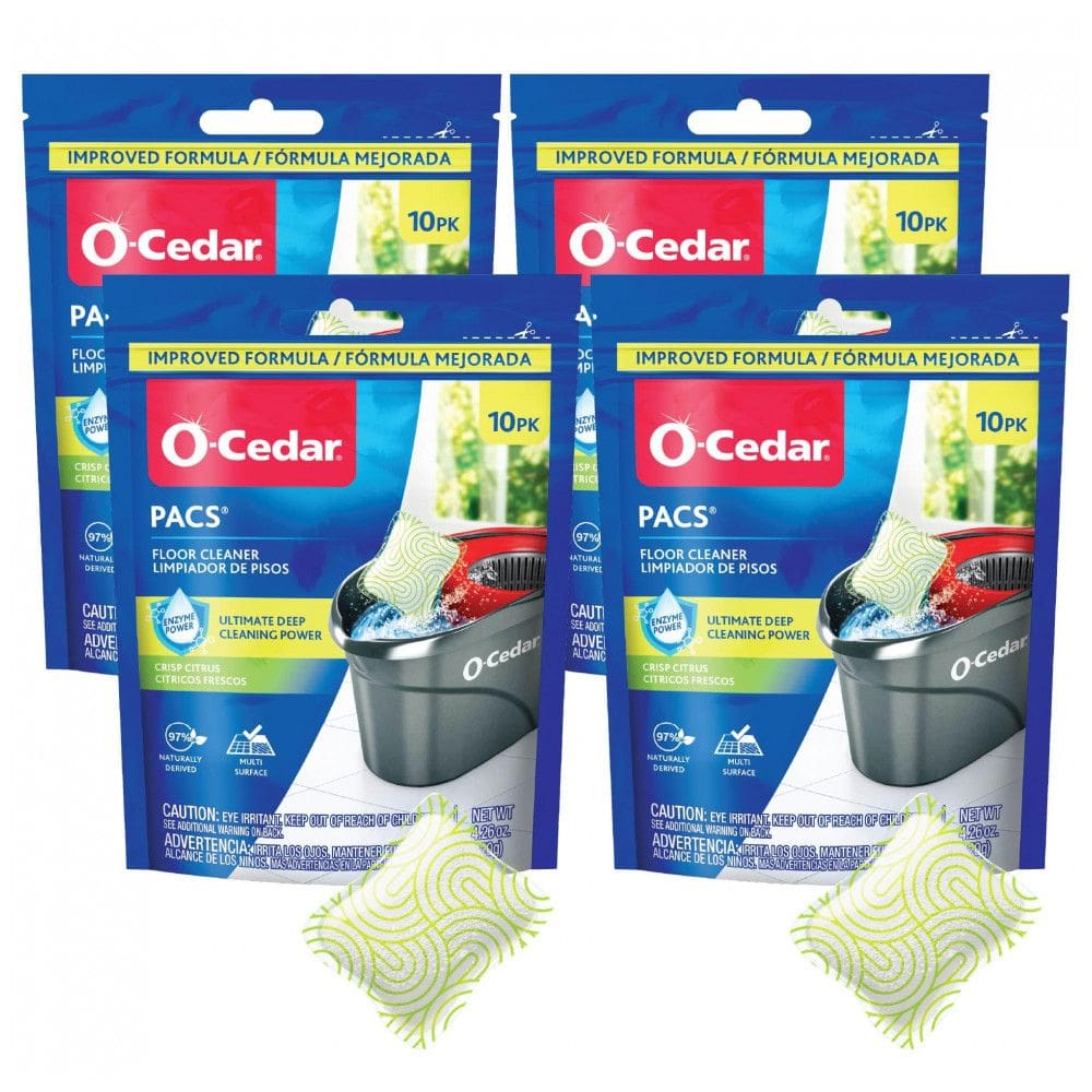 Limpa Piso Feito com Ingredientes Naturais 4 Pacote com 10 UN, O Cedar, Fragrância Citrus