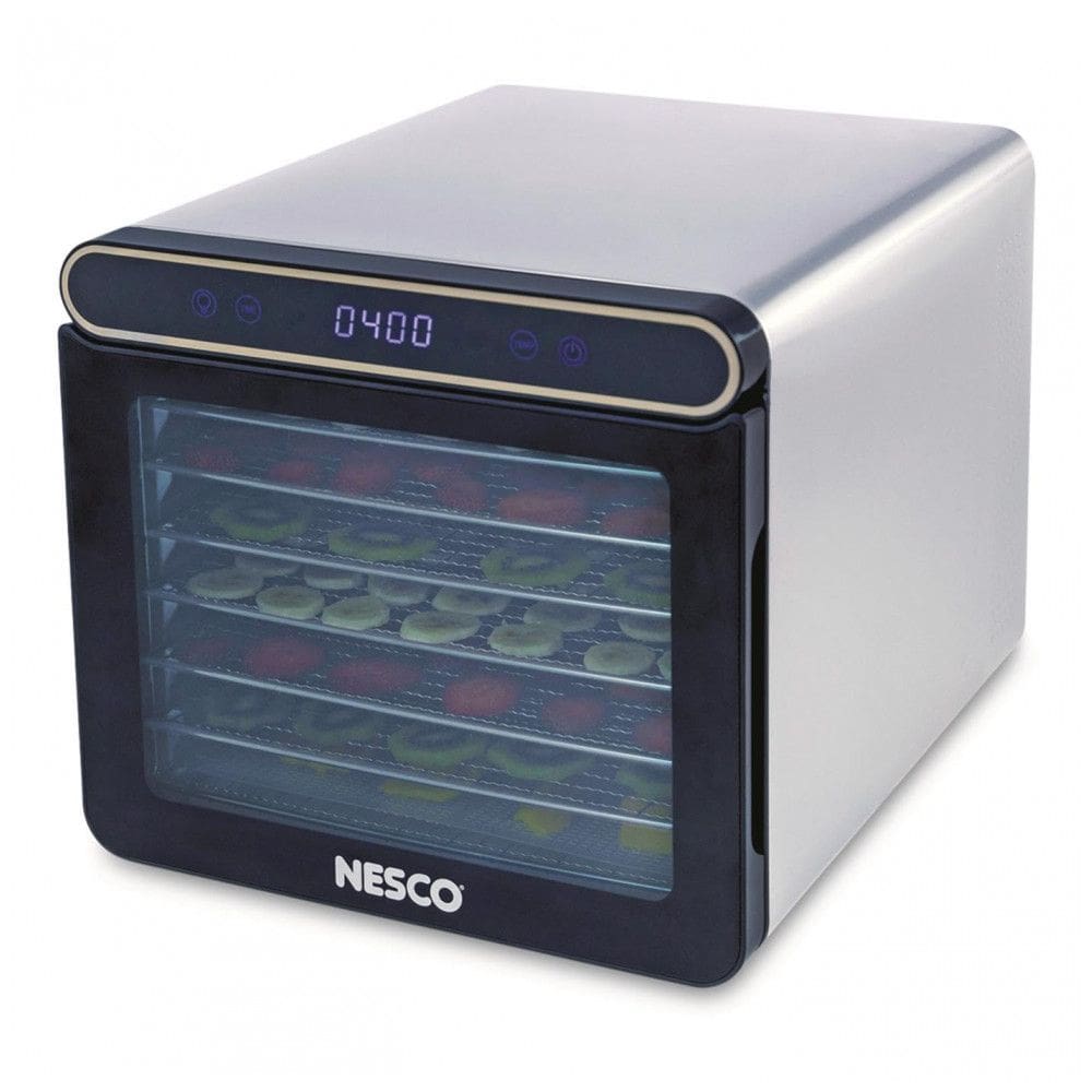 Desidratador de Alimentos para Carne Seca, Frutas, 7 Bandejas de Aço Inoxidável, 110V, NESCO FD 7SSD, Preto