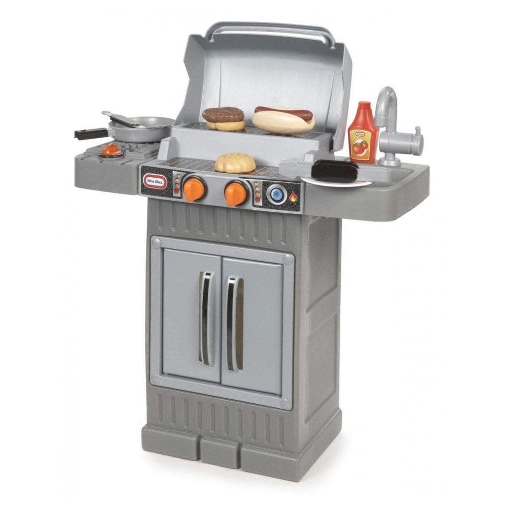 Churrasqueira Interativa Infantil com Acessórios para Crianças Acima de 3 Anos, Little Tikes, Cinza