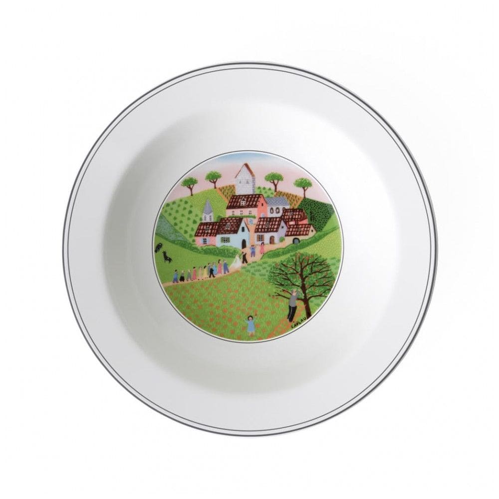 Prato para Salada de 19 cm, Mais Elegância em Sua Mesa com Formato Redondo e Material de Porcelana, Villeroy Boch, Branco Colorido