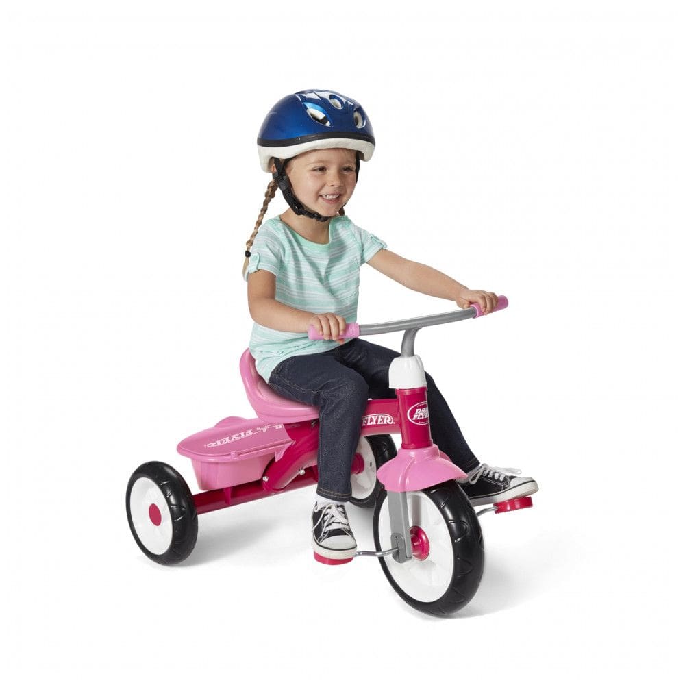 Triciclo Infantil com Cesto para Crianças de 2 a 5 Anos, Radio Flyer, Rosa