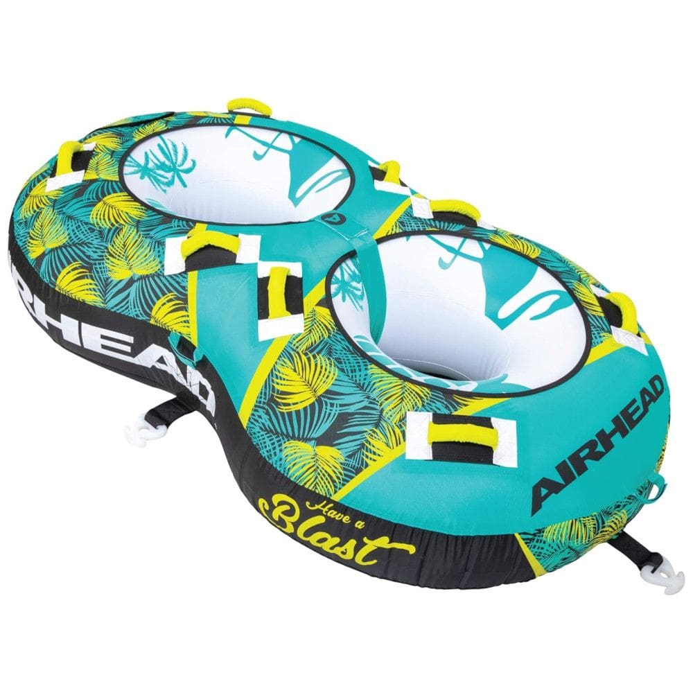 Boia Rebocável para 2 Pessoas, Perfeito para Adultos e Crianças com Sistema de Kwik-Connect e 8 Alças, Airhead, Colorida