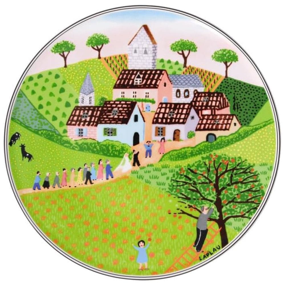 Prato de Bolo para Café da Manhã com Estilo Contemporâneo, Formato Redondo e Material de Porcelana, Villeroy Boch, Branco Colorido