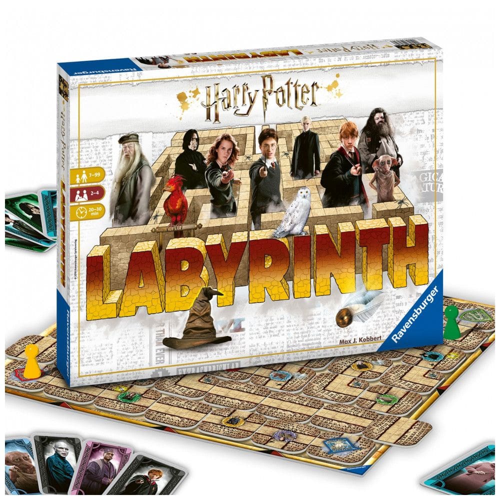 Jogo de Tabuleiro Labirinto Harry Potter da Ravensburger - Desafio Mágico de Estratégia para Noites em Família, Presente Incrível para 2-4