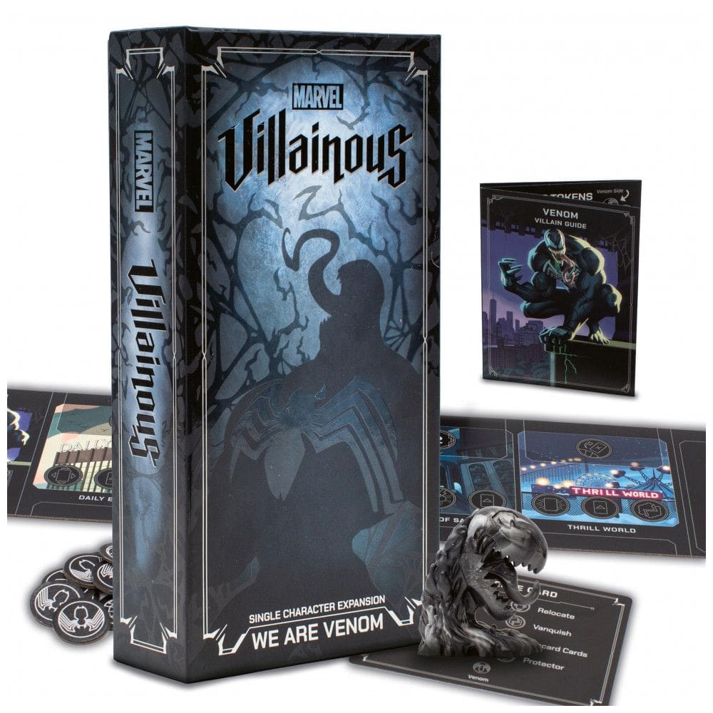 Expansão de Jogo de Tabuleiro Marvel Villainous We are Venom - Jogue como o Venom, o Símbionte Icônico, para Derrotar o Homem-Aranha