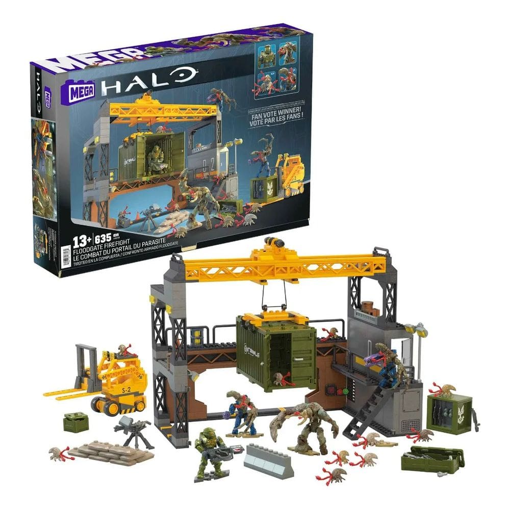 Mega Halo Confronto Armado Floodgate 635 Peças Mattel Hnc59