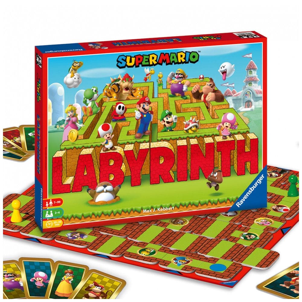 Jogo de Tabuleiro Super Mario: Desafio Estratégico - Divirta-se em Família! Ideal para Aniversários! Para 2-4 jogadores.