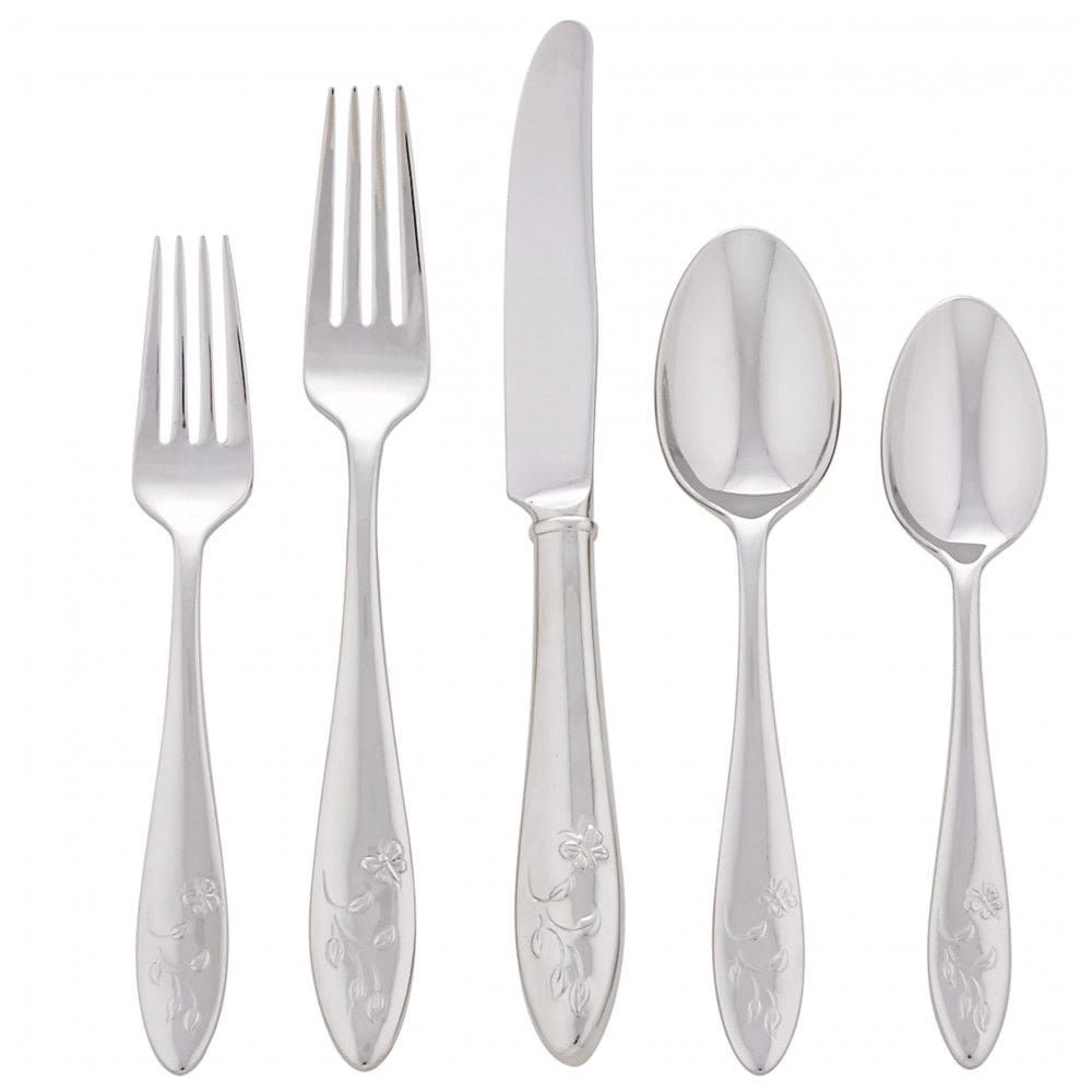 Conjunto de Talheres, Sofisticação e Durabilidade para Sua Casa com 5 Peças e Material de Aço Inoxidável, LENOX Butterfly 803604, Prata