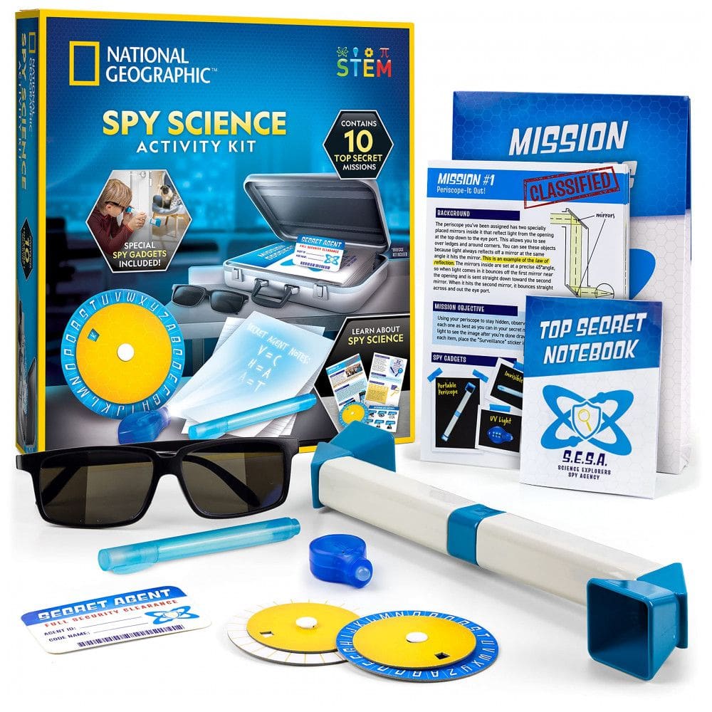 Kit Infantil National Geographic Blue Marble Multicolorido Completo Dez Missões Acessórios STEM Oito Anos Acima