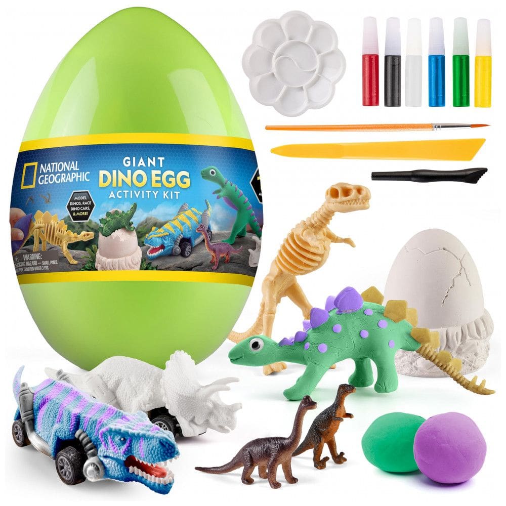 Giant Dinosaur Egg Activity Kit Multicolorido – 15+ Atividades de Dinossauros e Escavação, National Geographic