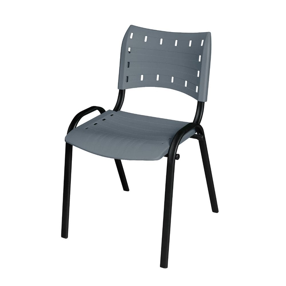 Cadeira Comercial Igreja ISO Tubo Oblongo Aço Industrial Empilhavel