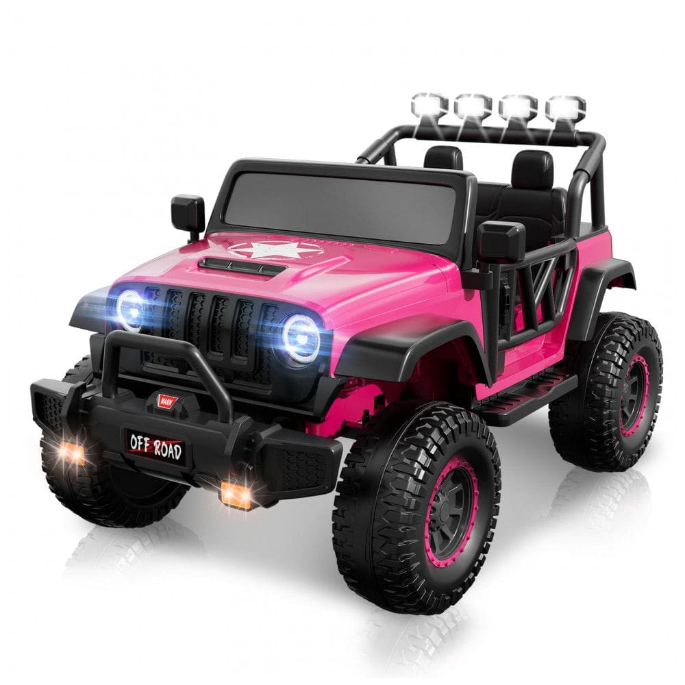 Carro Elétrico Infantil 2 Lugares, 24V, 4 Motores 200W, Controle Remoto, Suspensão, CIYOMY, Rosa